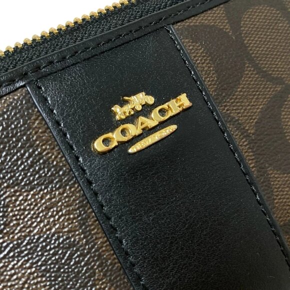 Auth COACH Heritage/Luxury Signature PVC Leather Accordion Zip Around F54630 PVC - Picture 8 of 9